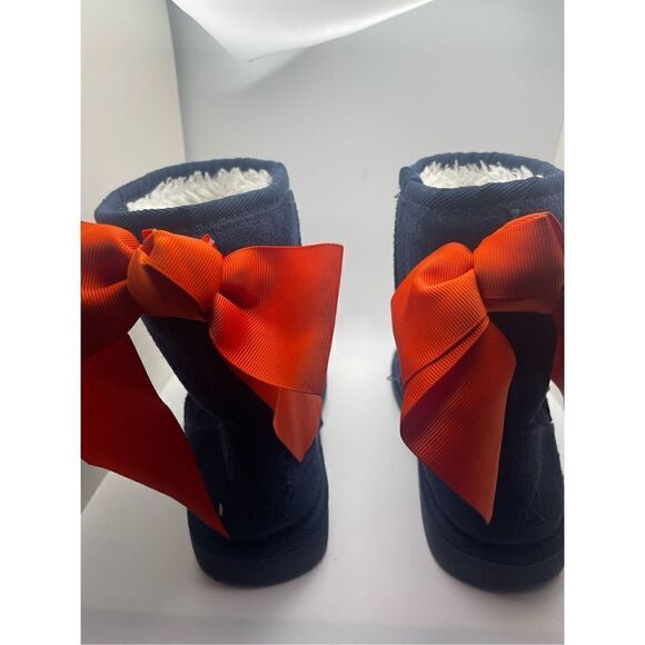 Denver Broncos bedazzled kids winter fuzzy boots size 3 - Picture 4 of 9